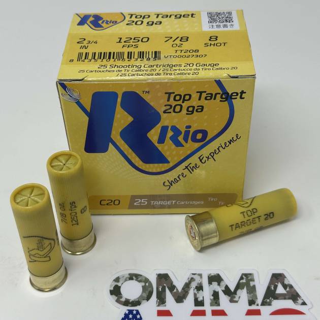RIO Top Target 20ga., 2 3/4", 7/8oz. #8 TT208