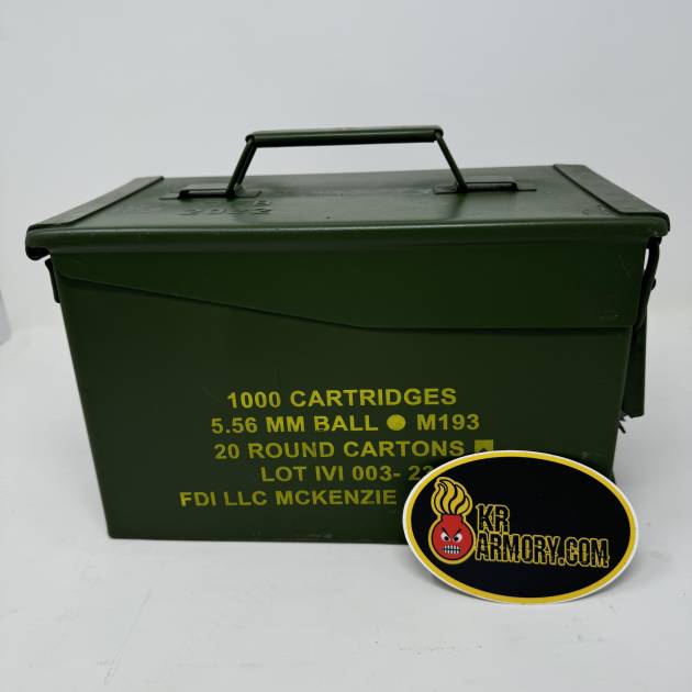 M193 5.56 FMJ 55 GR FDI  1000RDS IN A FREE AMMO CAN